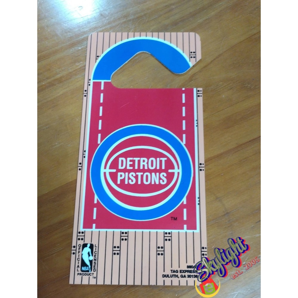 Vintage NBA Detroit Pistons Vintage Door Knob Hanger Do Not‎ Disturb Basketball
